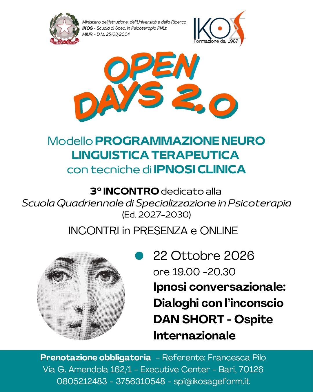 OPEN DAY – Scuola di Specializzazione in Psicoterapia PNLt IKOS
