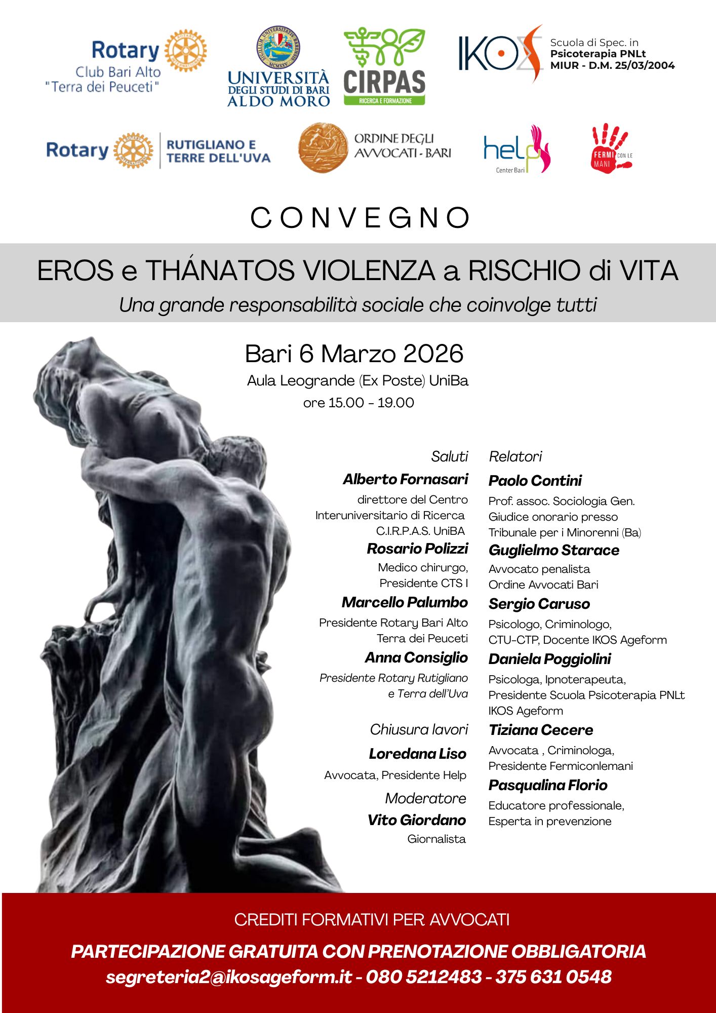 Convegno: EROS e THANATOS VIOLENZA a RISCHIO dI VITA