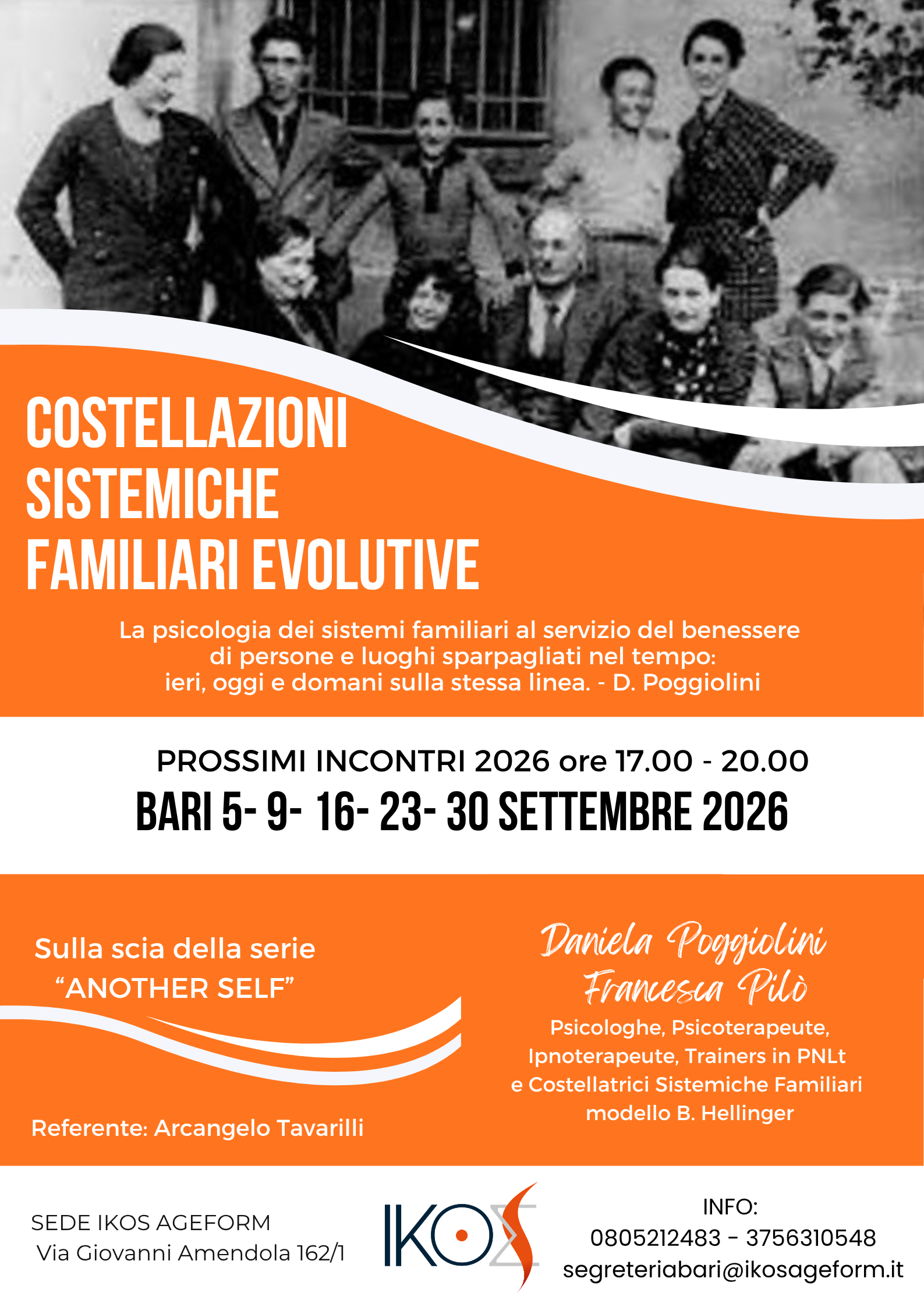 COSTELLAZIONI SISTEMICHE FAMILIARI EVOLUTIVE - Settembre 2026 