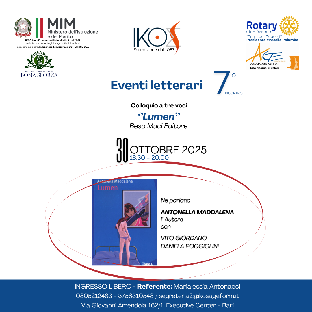 SULLE TERRAZZE DELL' IKOS : EVENTI LETTERARI - 7° INCONTRO 