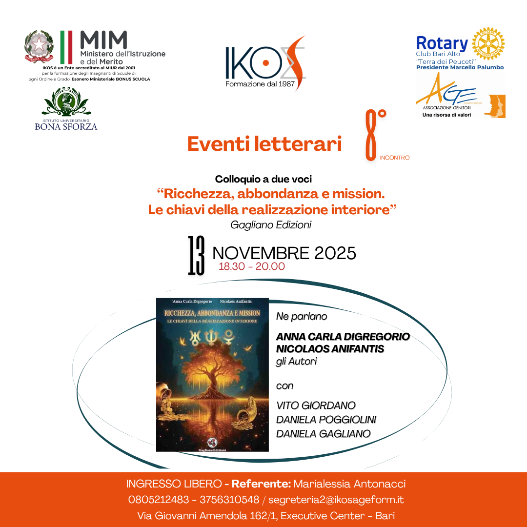 INCONTRI ALL'IKOS: EVENTI LETTERARI - 8° INCONTRO 